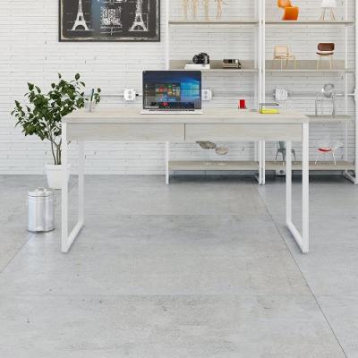 Mesa Office 135x60x75cm C-02 Gavetas Kuadra Snow - Est.branca
