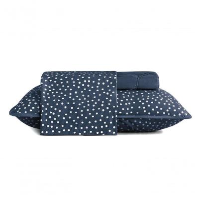 Jogo De Cama Solteiro Altenburg 3 Peças Malha Fio Penteado Bits Marinho