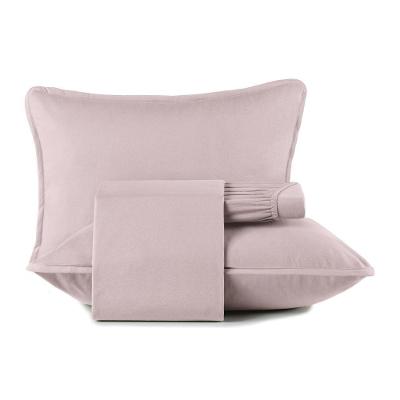 Jogo De Cama Casal Altenburg 4 Peças Malha Fio Penteado Rosê Natural