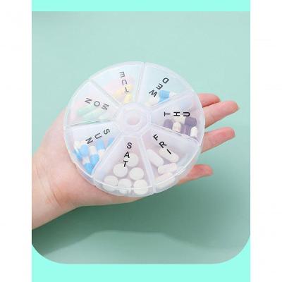 Caixa De Medicamentos Redonda Com Grande Capacidade - Transparente
