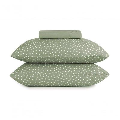 Jogo De Cama King 3 Peças Malha Fio Penteado Bits Verde