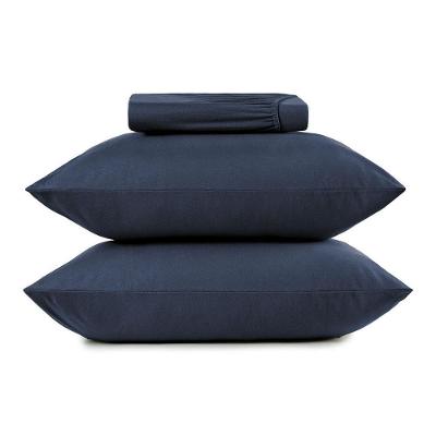 Jogo De Cama King 3 Peças Altenburg Malha Fio Penteado Azul Minimal