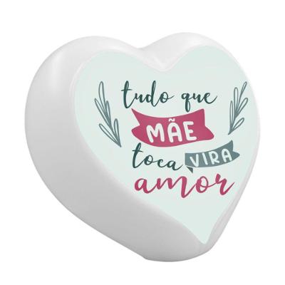 Luminária Coração Led - Tudo Que Mãe Toca Vira Amor