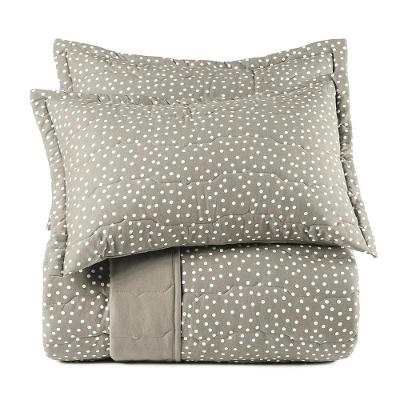 Jogo De Colcha Queen 3 Pcs Altenburg Malha Fio Penteado Bits Cinza