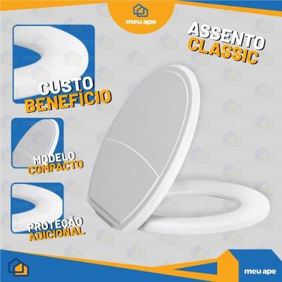 Assento Sanitário Tampa Vaso Almofadado Classic Oval Redondo Deca Celite Logasa Incepa