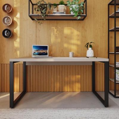 Mesa Diretor 150x70x75cm Yon - Off White-est.preta Off White-est.preta