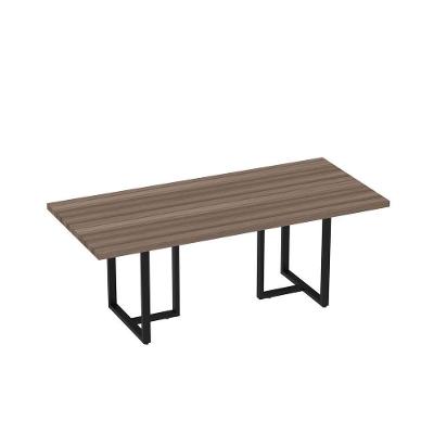 Mesa Reunião Retangular 2000x900mm Pe40tub Walnut-preto