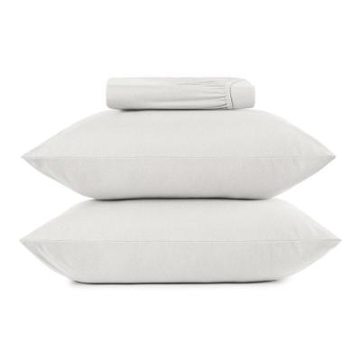 Jogo De Cama King 3 Peças Malha Fio Penteado Branco