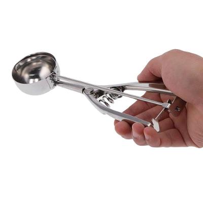 Pegador Colher Com Ejetor De Sorvete Açaí Profissional Inox Bola 22cm
