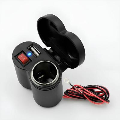 Tomada Usb Para Moto 12v Carregador Acendedor Cigarro - Tomada Usb E Isqueiro Para Moto
