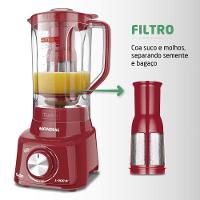 Liquidificador Mondial Turbo L-900 Fr 220V Vermelho - 7
