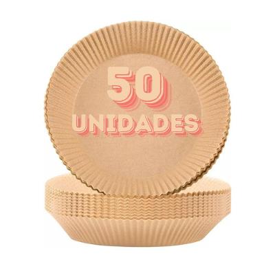 Kit 50 Forros De Papel Descartável Para Airfryer 3l A 5l