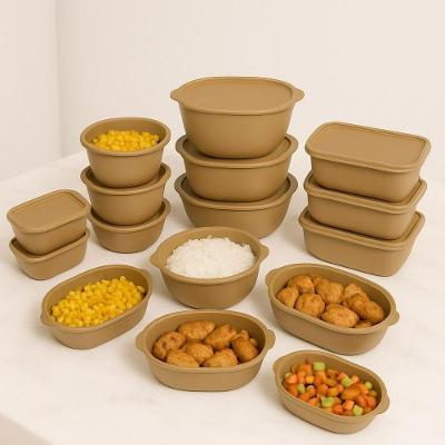 Kit 15 Potes Herméticos De Plástico Com Tampa – Empilháveis E Ultra Resistentes Para Alimentos Bege