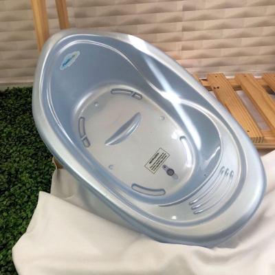 Banheira De Bebe 22l Resistente Infantil Menina Menino Design Anatômico Azul + Saboneteira Azul