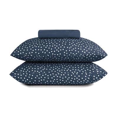 Jogo De Cama Casal 3 Peças Altenburg Malha Fio Penteado Bits Marinho