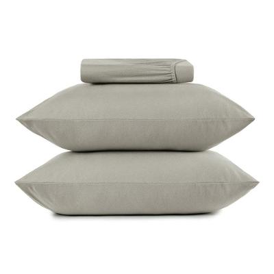 Jogo De Cama King 3 Peças Malha Fio Penteado Cinza Platinum