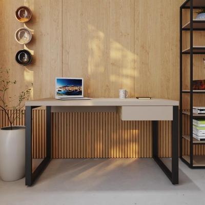 Mesa Operacional C-01gav. 135x70x75cm Yon - Off White-est.preta Off White-est.preta