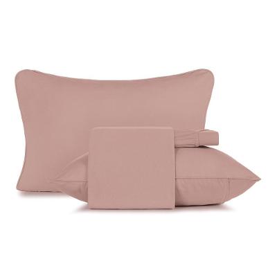Jogo De Cama King 4 Peças Altenburg Malha Fio Penteado Rosê