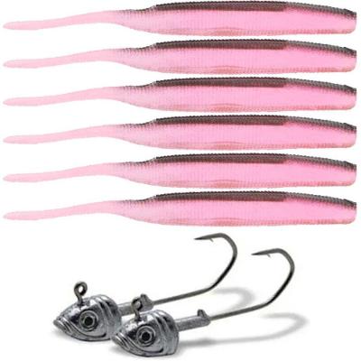 Isca Soft Bait Maruri W182 6 Unid + 2 Anzol Jig Head W182 Cor 14
