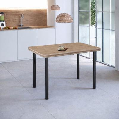 Mesa Estrutura Preta Mp4020-tp805 Tampo 1200x750x45mm Preto/mel
