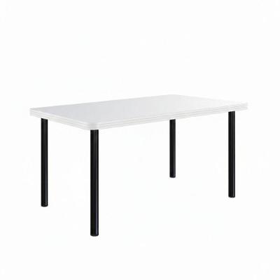 Mesa Estrutura Preta Mp1010-tp800 Tampo 1500x800x45mm Preto/branco