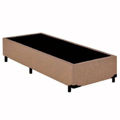 Cama  Box  Solteiro Suede Mega Cama Bege 88x188x42cm