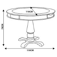 Mesa de Jogos 4 Lugares Tampo Reversível Gavetas - 4