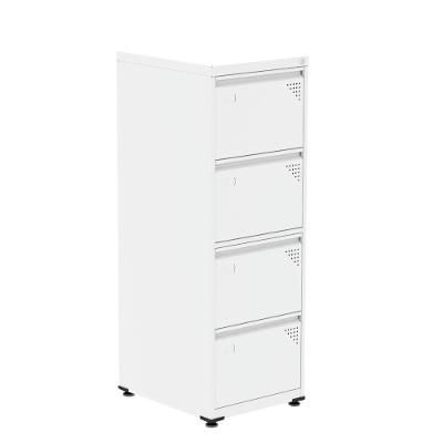 Arquivo De Aço 4 Gavetas Pandin Para Pasta Suspensa Com Chave Escritório Branco