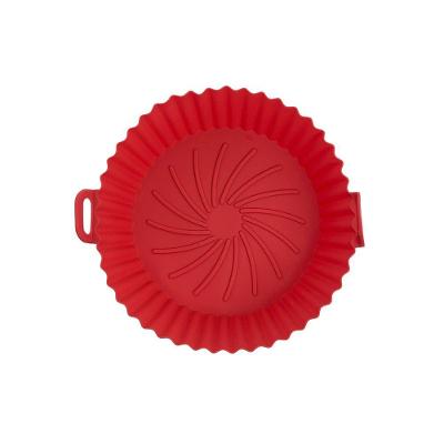 Forma De Silicone Flexível Lavável Para Air Fryer Vermelha