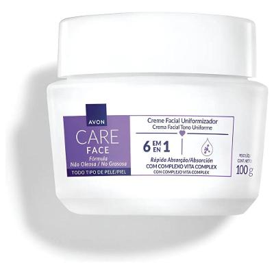 Creme Facial Uniformizador 6 Em 1 Avon Care 100g