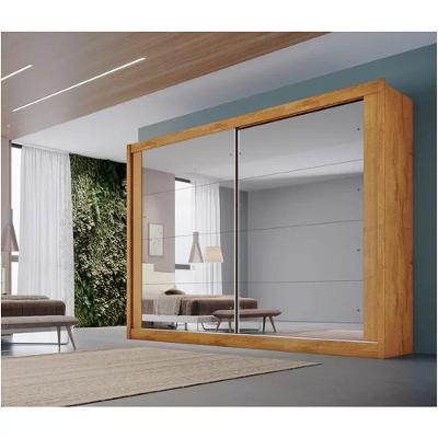 Guarda Roupa Casal Espelhado 2 Portas 4 Gavetas - Creta-peroba - Móveis Europa