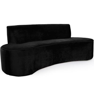 Sofá 02 Lugares 150cm Mônaco Veludo Preto - Nexta Casa