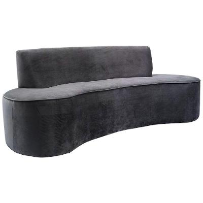 Sofá 03 Lugares 180cm Mônaco Veludo Titânio - Nexta Casa