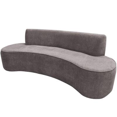 Sofá 03 Lugares 210cm Mônaco Poliéster Cinza Claro - Nexta Casa