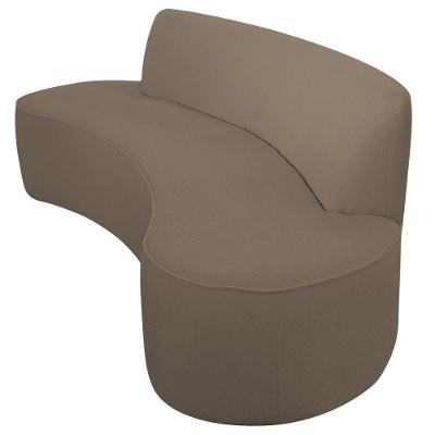 Sofá Orgânico 04 Lugares 230cm Mônaco Bouclé Marrom - Nexta Casa