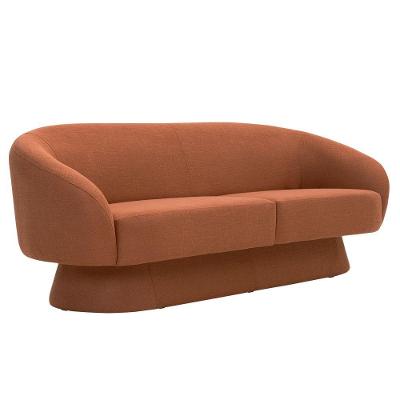 Sofá Sala De Estar 03 Lugares 180cm Liz Linho Terracota Suave - Nexta Casa