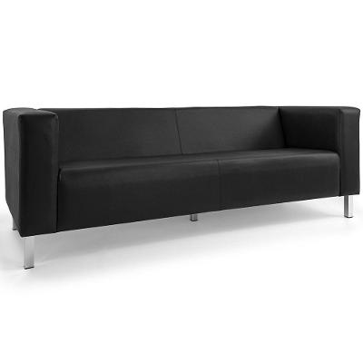Sofá 03 Lugares Para Sala Decorativa Kubo 210cm Corano Preto - Nexta Casa