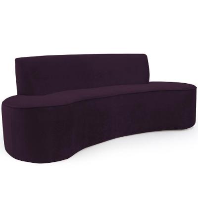 Sofá 03 Lugares 180cm Mônaco Veludo Roxo - Nexta Casa