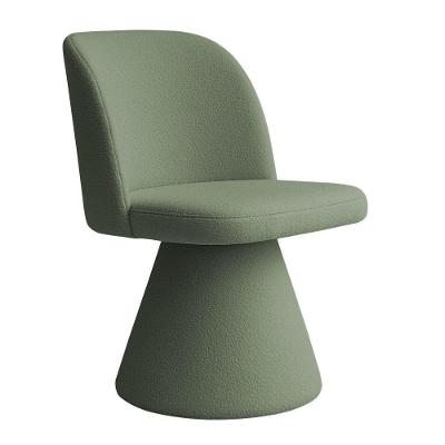 Cadeira De Jantar Liz Base Fixa Bouclé Verde Claro - Nexta Casa