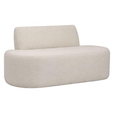 Sofá Reto 02 Lugares 150cm Mônaco Bouclé Off White - Nexta Casa