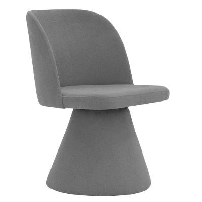 Cadeira De Jantar Giratória Liz Linho Cinza - Nexta Casa
