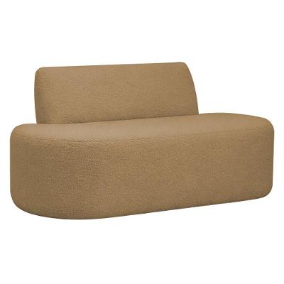 Sofá Reto 03 Lugares 180cm Mônaco Bouclé Camel - Nexta Casa