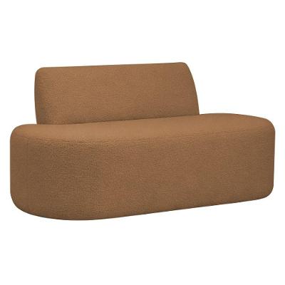 Sofá Reto 03 Lugares 180cm Mônaco Bouclé Terracota - Nexta Casa
