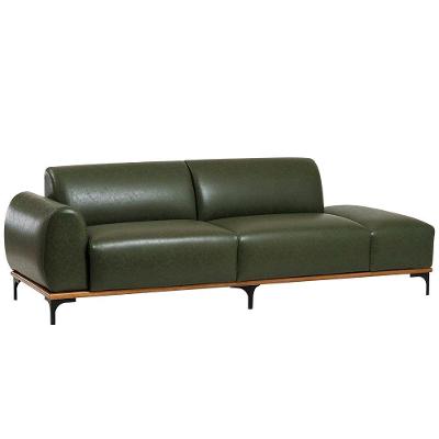 Sofá Living Unne 3 Lugares 180cm Terminal Esq. Corano Sintético Verde - Nexta Casa