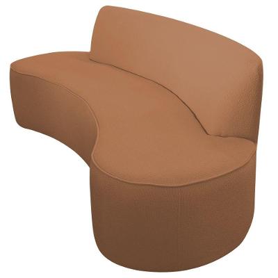 Sofá Orgânico 03 Lugares 180cm Mônaco Bouclé Terracota - Nexta Casa