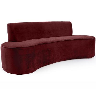 Sofá 03 Lugares 210cm Mônaco Veludo Marsala - Nexta Casa