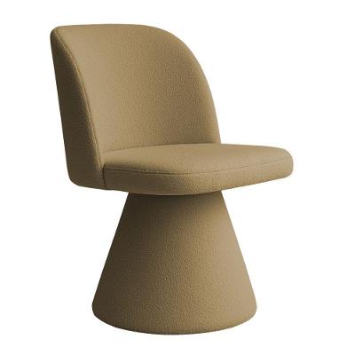 Cadeira De Jantar Liz Base Fixa Bouclé Camel - Nexta Casa