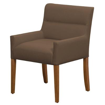 Cadeira Para Mesa De Jantar Angel Base Madeira Corano Marrom - Nexta Casa