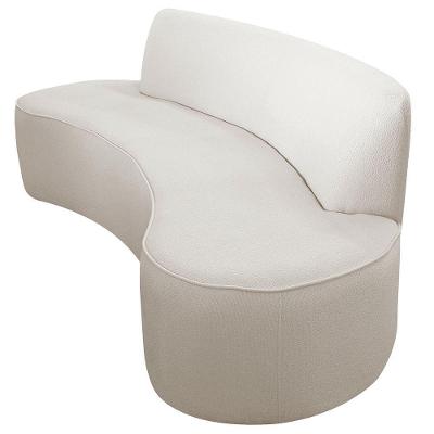 Sofá 03 Lugares 180cm Mônaco Bouclé Off White - Nexta Casa
