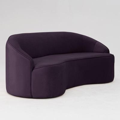 Sofá Curvo Montserrat 150cm 02 Lugares Veludo Lilás - Nexta Casa